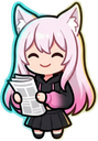 Sora with a newspaper